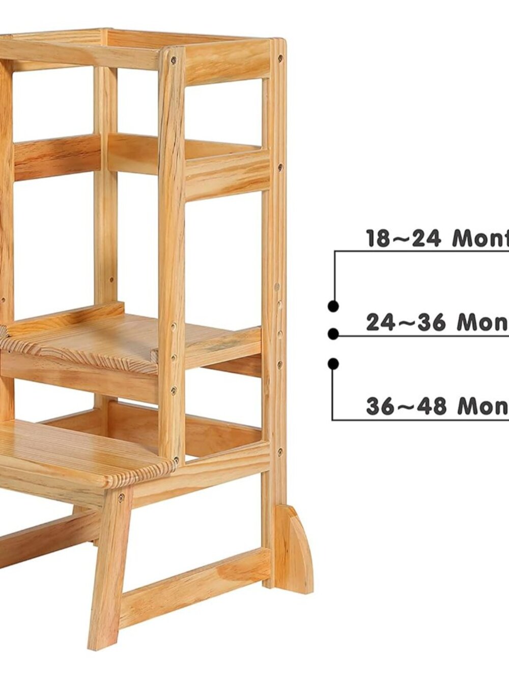 Mother's Helper Adjustable Height Step Stool Safety Counter Level Learning Toddl - Picture 4 of 8